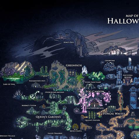 hollow knoght map|hollow knight map full detail.